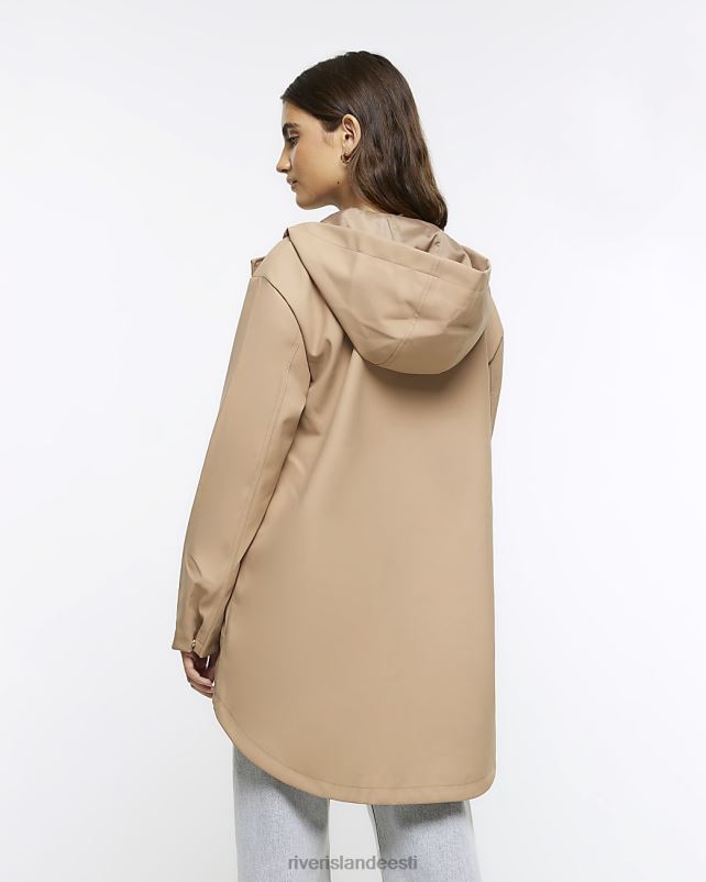 kehakate pruun naised River Island kapuutsiga vihmamakk 44TLL723
