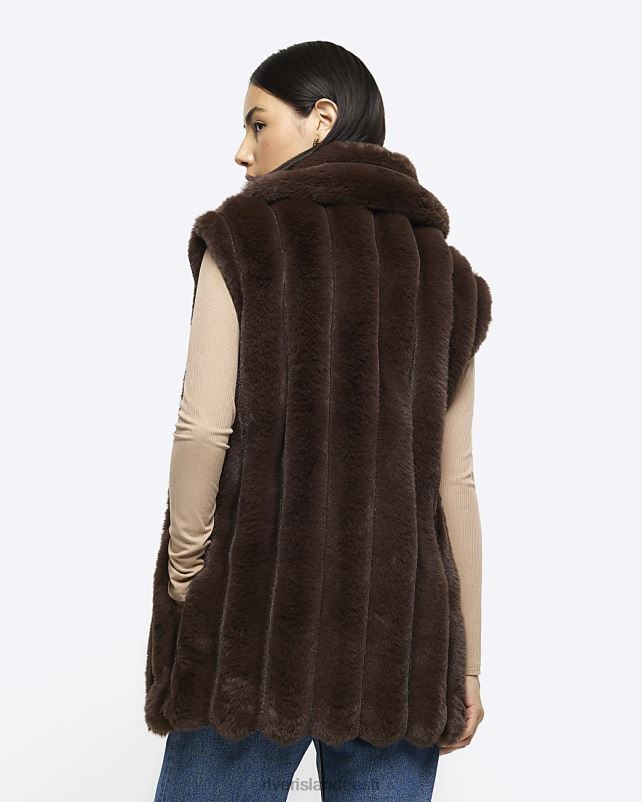 kehakate pruun naised River Island kunstkarusnahast särk 44TLL541