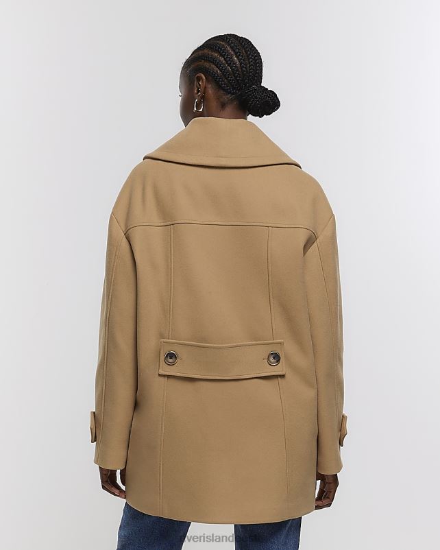 kehakate pruun naised River Island lühike mantel 44TLL1078
