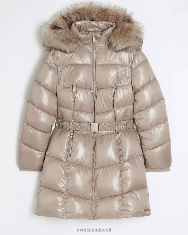 kehakate pruun naised River Island liibuv polsterdatud jope 44TLL66