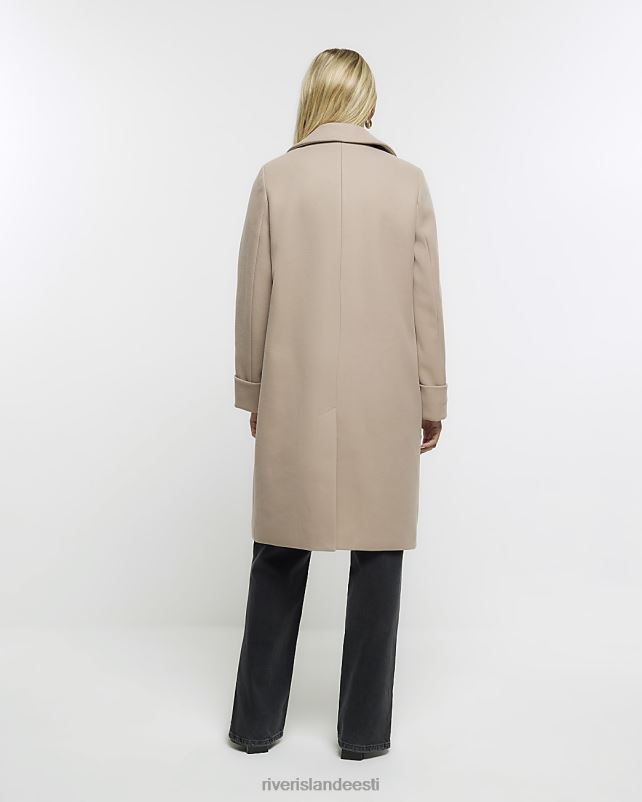 kehakate pruun naised River Island rullitud varrukatega õngejada mantel 44TLL4065