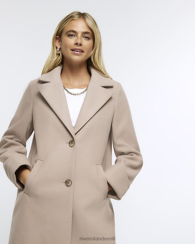 kehakate pruun naised River Island rullitud varrukatega õngejada mantel 44TLL4065