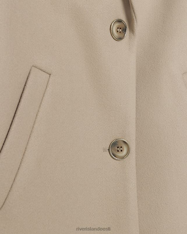 kehakate pruun naised River Island rullitud varrukatega õngejada mantel 44TLL4065