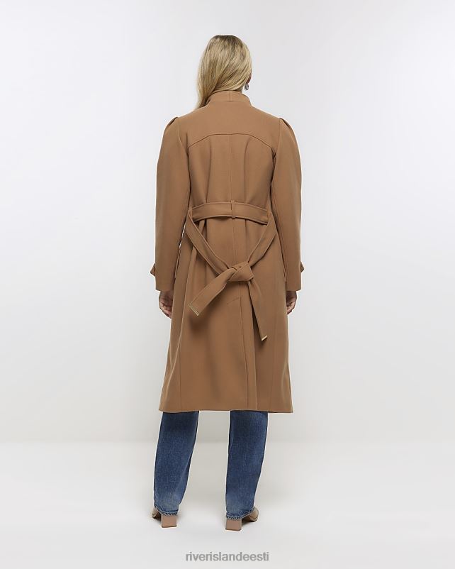 kehakate pruun naised River Island vööga ümbrismantel 44TLL52