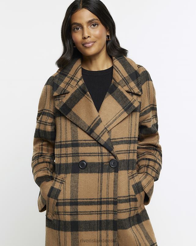 kehakate pruun naised River Island villaseguga õngejadaga mantel 44TLL3749