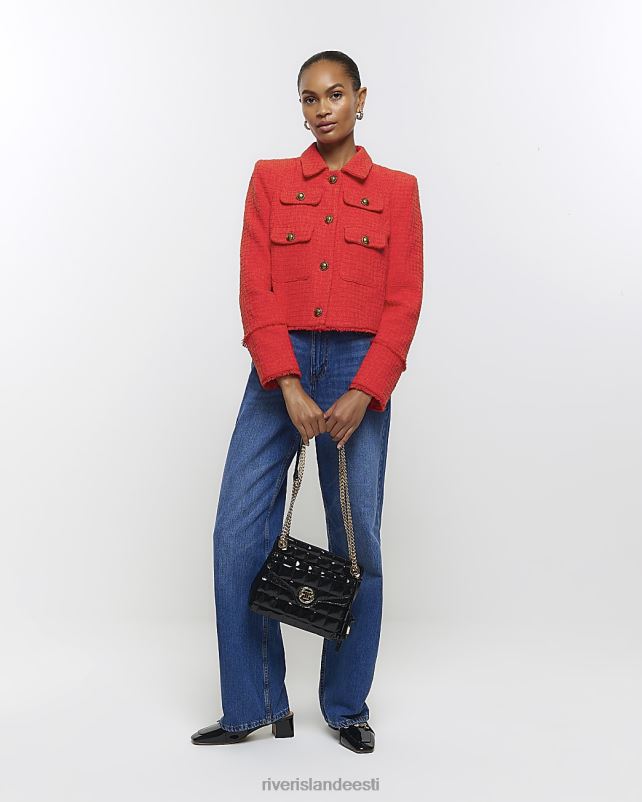 kehakate punane naised River Island boucle trofee bleiser 44TLL3731