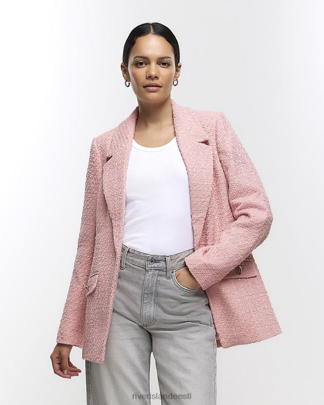 kehakate roosa naised River Island boucle bleiser 44TLL3742