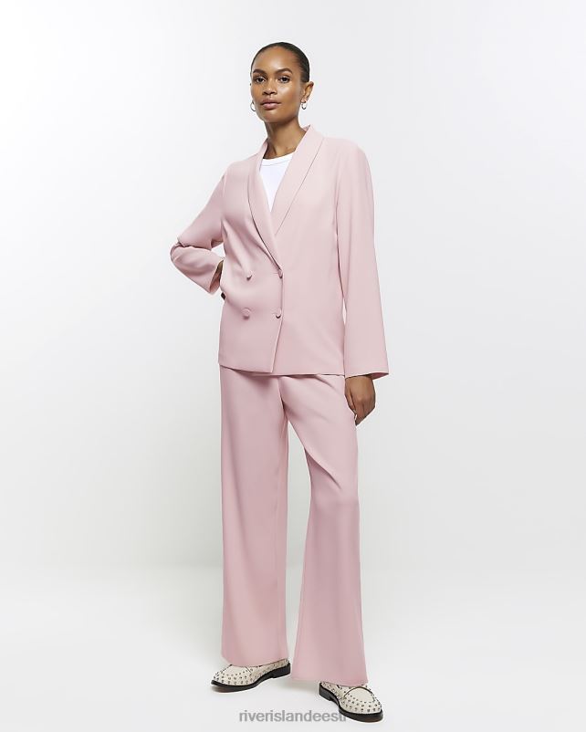 kehakate roosa naised River Island kahe rinnaga bleiser 44TLL264