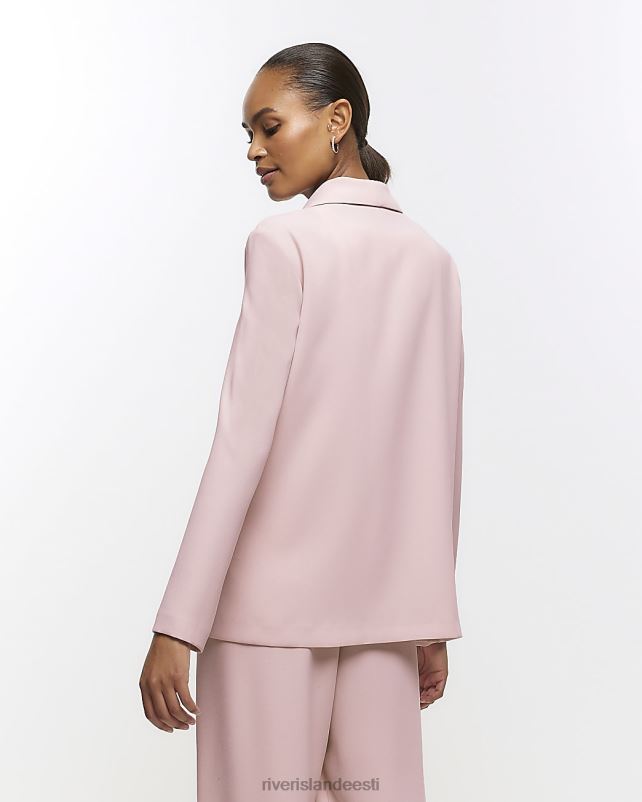 kehakate roosa naised River Island kahe rinnaga bleiser 44TLL264