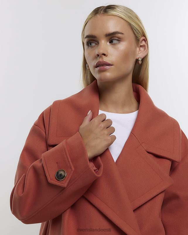 kehakate roosa naised River Island väike villasegu lühike mantel 44TLL5234