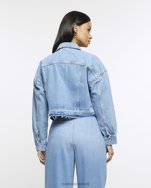 kehakate sinine naised River Island crop teksajakk 44TLL1541