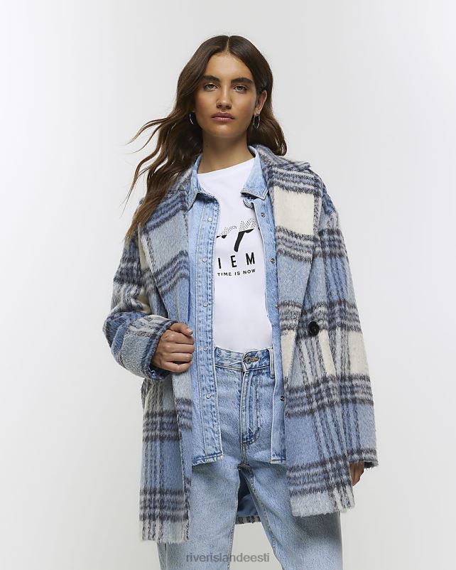 kehakate sinine naised River Island kontrolli mantel 44TLL3928