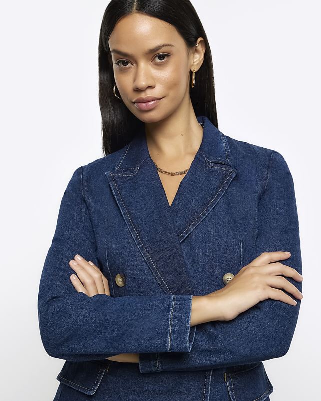 kehakate sinine naised River Island liibuv teksableiser 44TLL4004