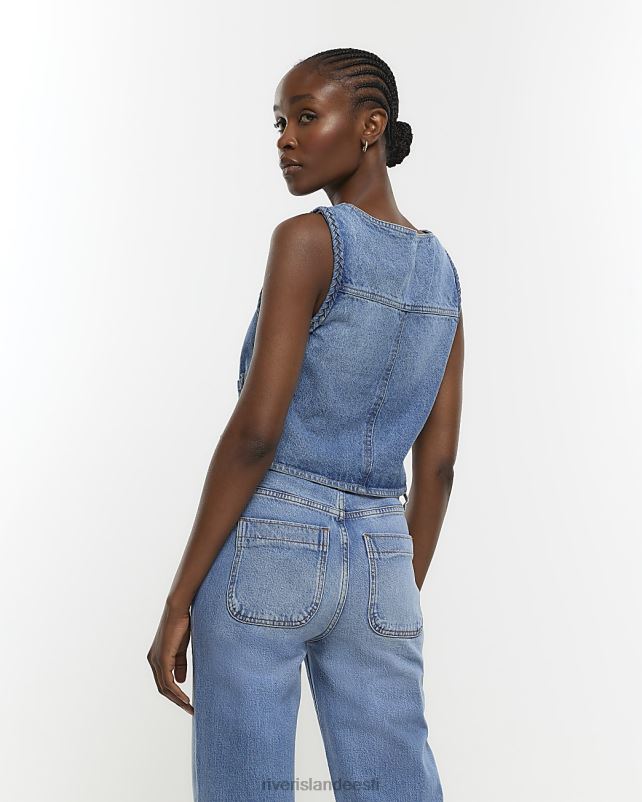 kehakate sinine naised River Island palmikdetailidega teksavest 44TLL4686