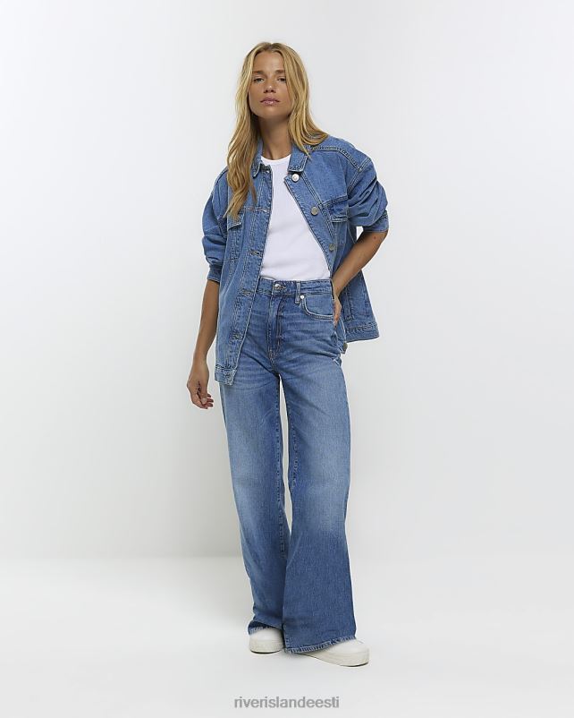 kehakate sinine naised River Island rekkamehe teksajakk 44TLL4272