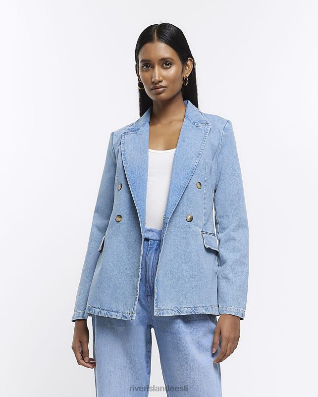 kehakate sinine naised River Island teksa bleiser jakk 44TLL4759