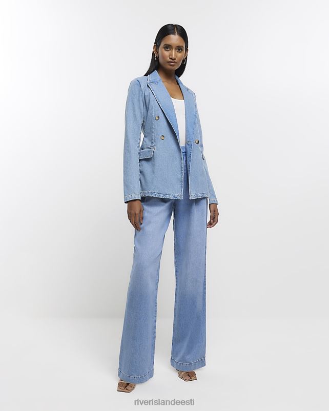 kehakate sinine naised River Island teksa bleiser jakk 44TLL4759