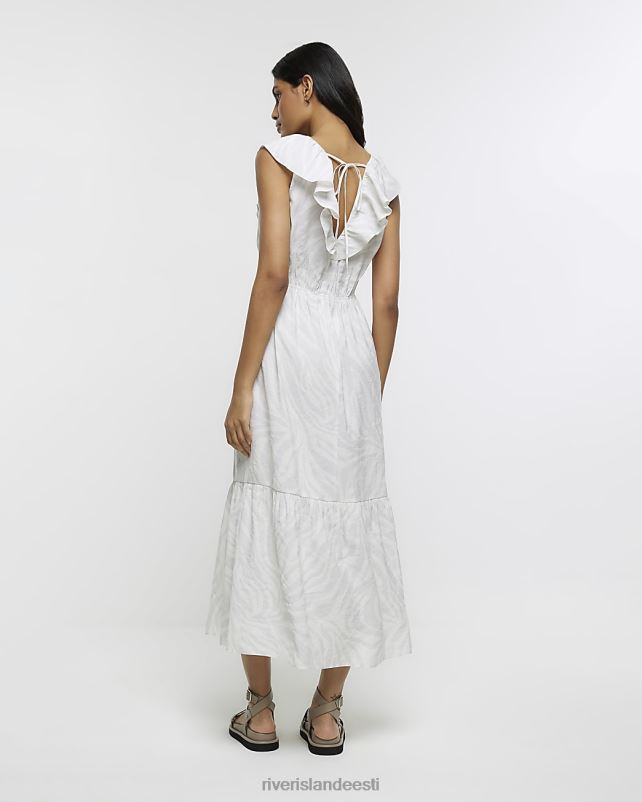 kehakate hall naised River Island volangiga maksikleit 44TLL799