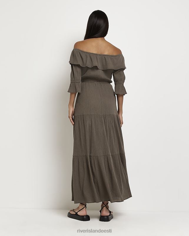 kehakate kivi naised River Island bardot maxi kleit 44TLL1945