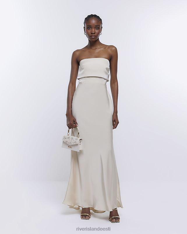 kehakate kreem naised River Island pruutneitsi bandeau maxi kleit 44TLL1870