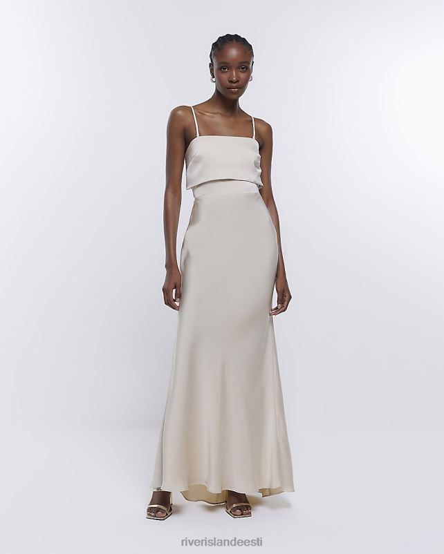 kehakate kreem naised River Island pruutneitsi bandeau maxi kleit 44TLL1870