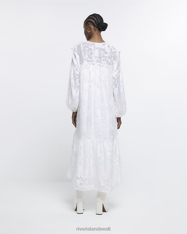 kehakate kreem naised River Island volangidega maksikleit 44TLL1741