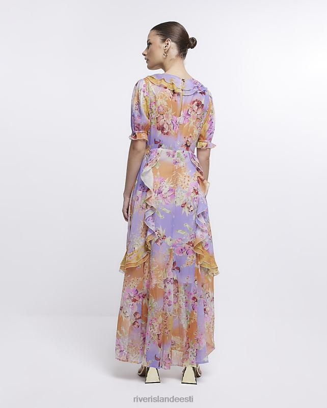 kehakate lilla naised River Island lilleline sats maksikleit 44TLL1831