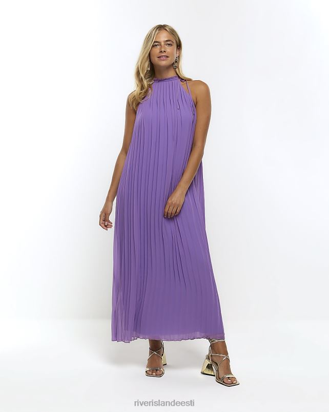 kehakate lilla naised River Island plisseeritud maksikleit 44TLL4618