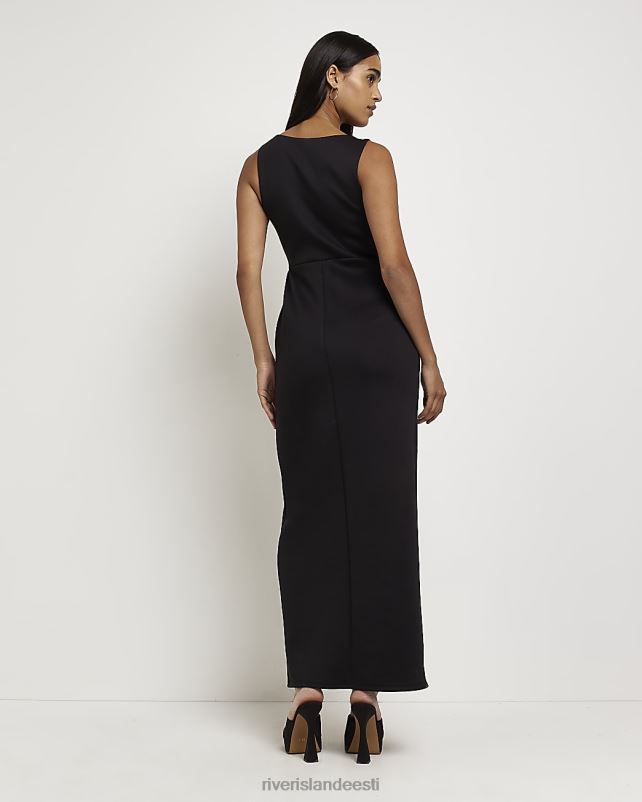kehakate must naised River Island bodycon maxi kleit 44TLL2146