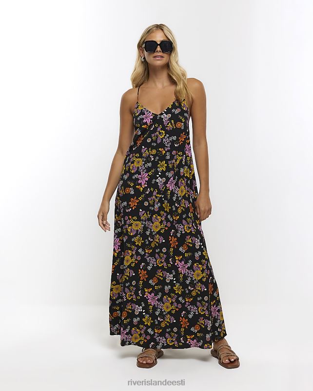 kehakate must naised River Island lillelise mustriga maksikleit 44TLL1226