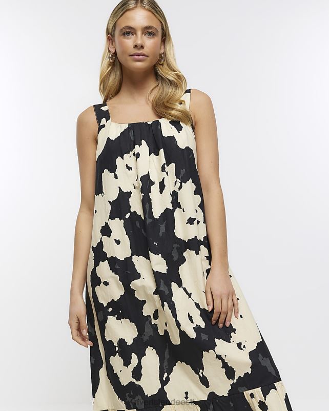 kehakate must naised River Island lipsuvärviga maksikleit 44TLL1576