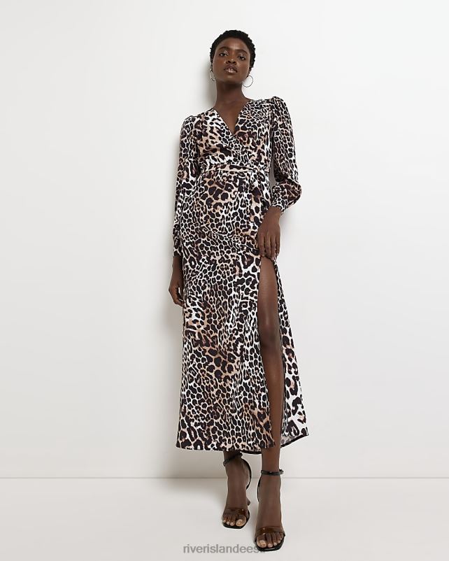 kehakate must naised River Island loomamustriga mähisega maksikleit 44TLL2084