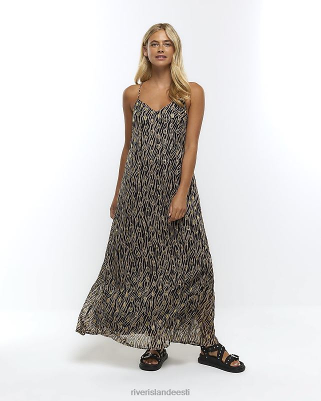 kehakate must naised River Island prinditud maksikleit 44TLL1225