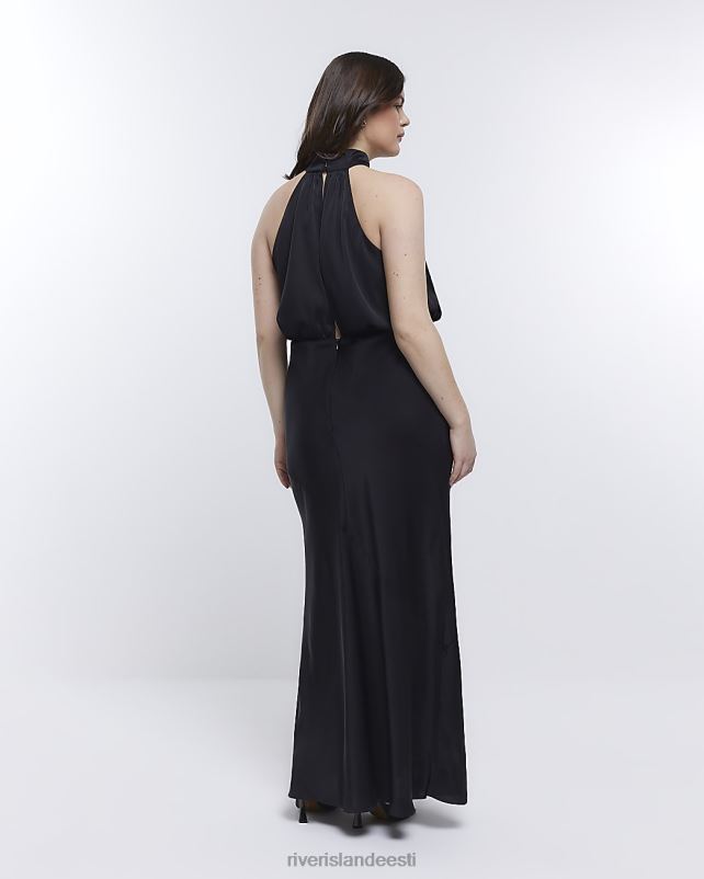 kehakate must naised River Island pruutneitsi päitsetega maksikleit 44TLL1813