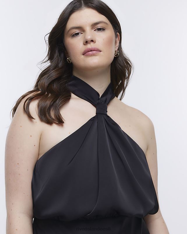 kehakate must naised River Island pruutneitsi päitsetega maksikleit 44TLL1813