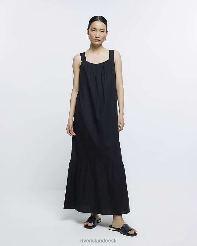 kehakate must naised River Island slip maxi kleit 44TLL1604