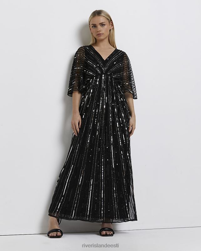 kehakate must naised River Island väike litritega maksikleit 44TLL5331