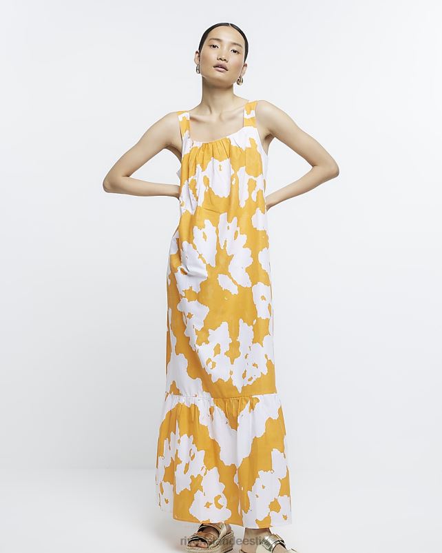 kehakate oranž naised River Island lipsuvärviga maksikleit 44TLL1577