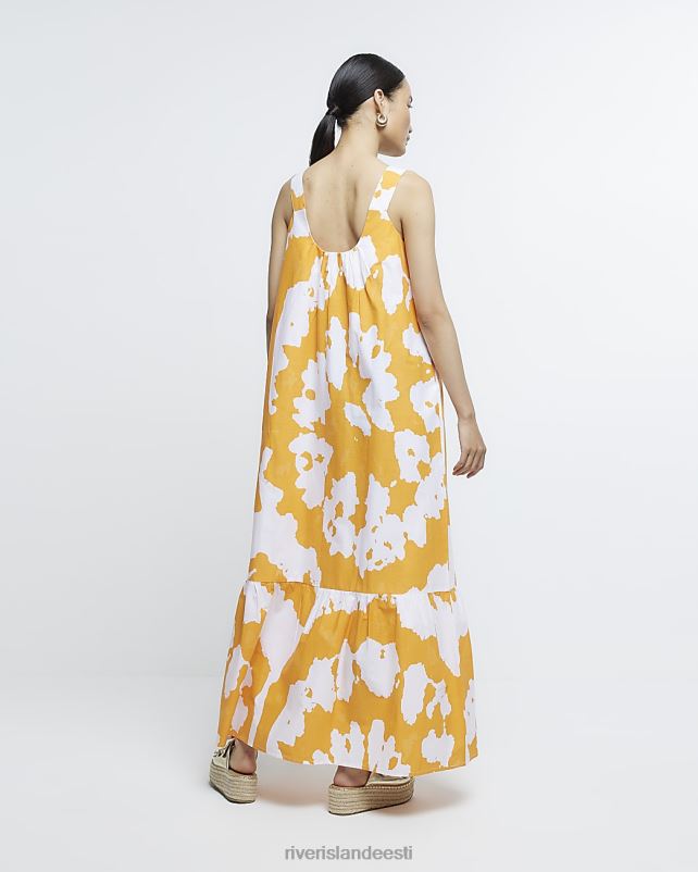 kehakate oranž naised River Island lipsuvärviga maksikleit 44TLL1577