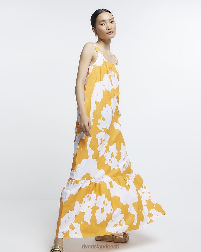 kehakate oranž naised River Island lipsuvärviga maksikleit 44TLL1577