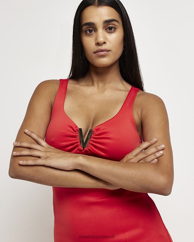 kehakate punane naised River Island bodycon maxi kleit 44TLL2147