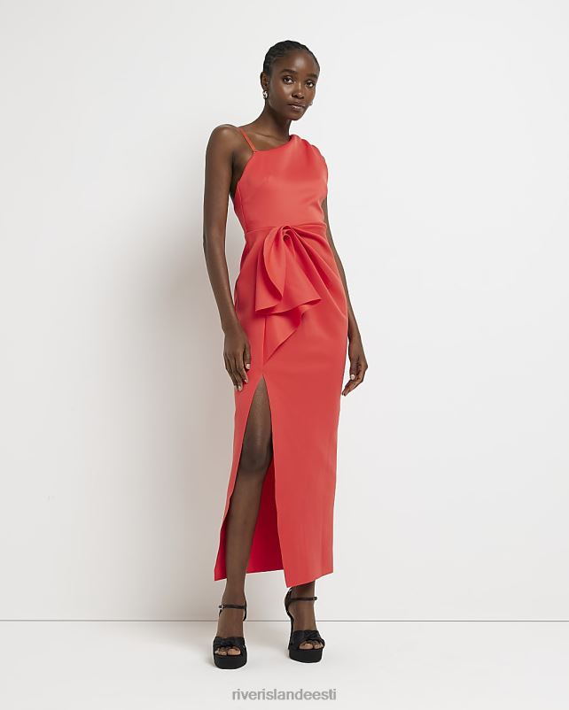 kehakate punane naised River Island ühe õlaga maxi bodycon kleit 44TLL2029