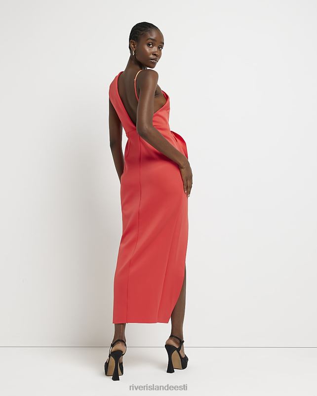 kehakate punane naised River Island ühe õlaga maxi bodycon kleit 44TLL2029