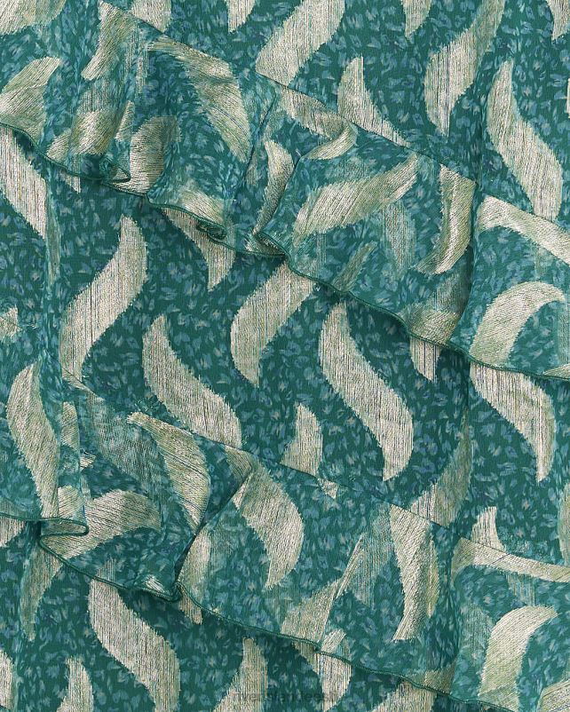 kehakate roheline naised River Island loomamustriga volangist maksikleit 44TLL4273