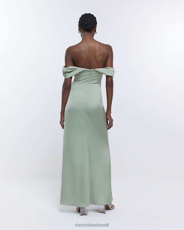 kehakate roheline naised River Island pruutneitsi bardot maksikleit 44TLL1844
