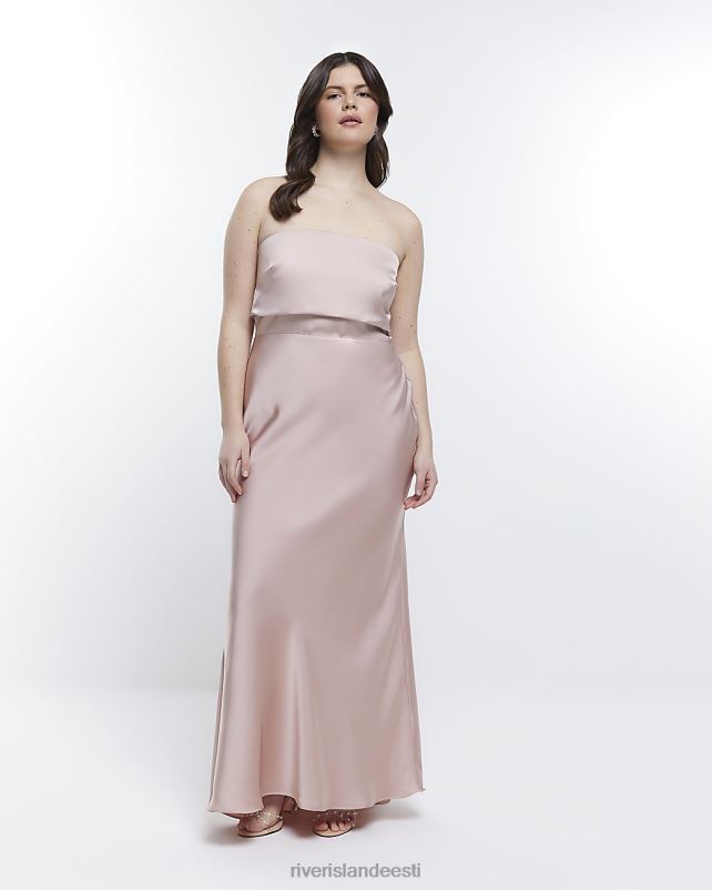 kehakate roosa naised River Island pruutneitsi bandeau maxi kleit 44TLL1867