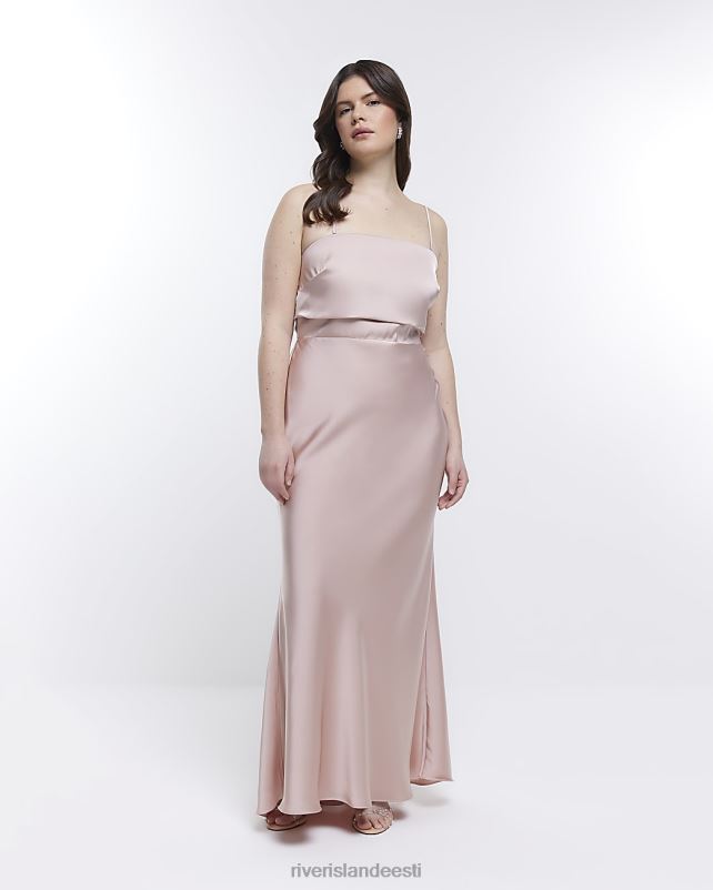 kehakate roosa naised River Island pruutneitsi bandeau maxi kleit 44TLL1867
