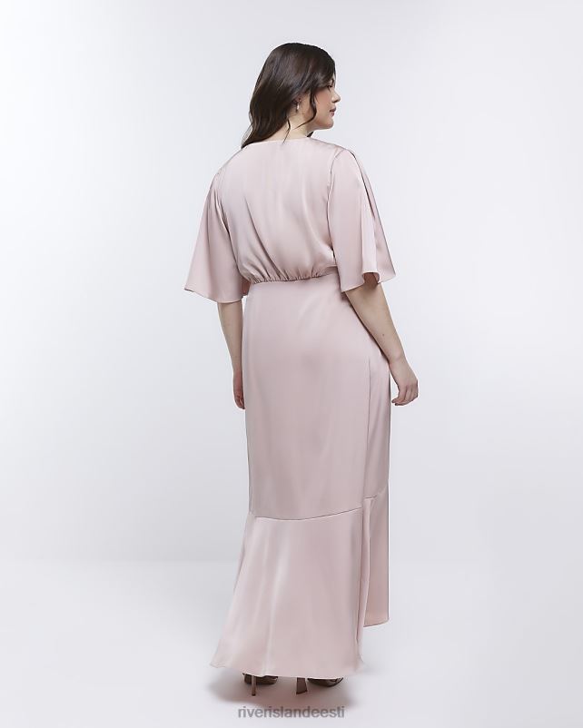 kehakate roosa naised River Island pruutneitsi juga mähisega maksikleit 44TLL1806