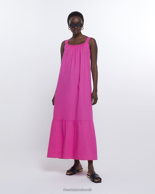 kehakate roosa naised River Island slip maxi kleit 44TLL1603
