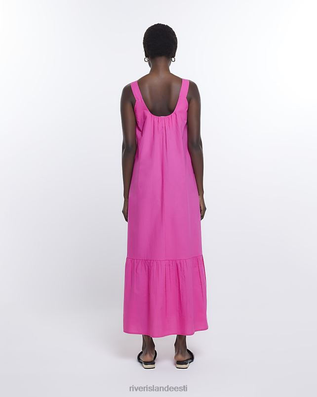 kehakate roosa naised River Island slip maxi kleit 44TLL1603